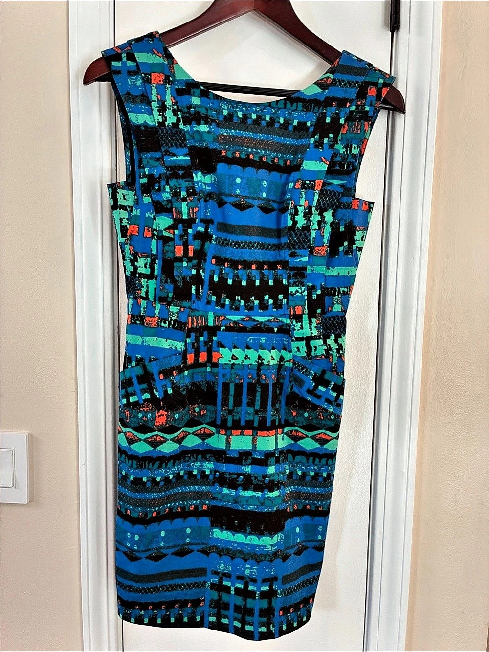 Plenty by Tracy Reese Geometric Mini Dress Blue & Black Size 0